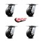 Service Caster 5 Inch Heavy Duty Rubber on Steel Caster Set with Roller Bearings SCC, 4PK SCC-35S520-RSR-4 - alternate 5